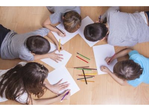 Children writing letters to police department