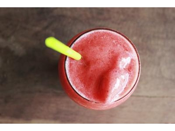 Close-up of a red slushy drink
