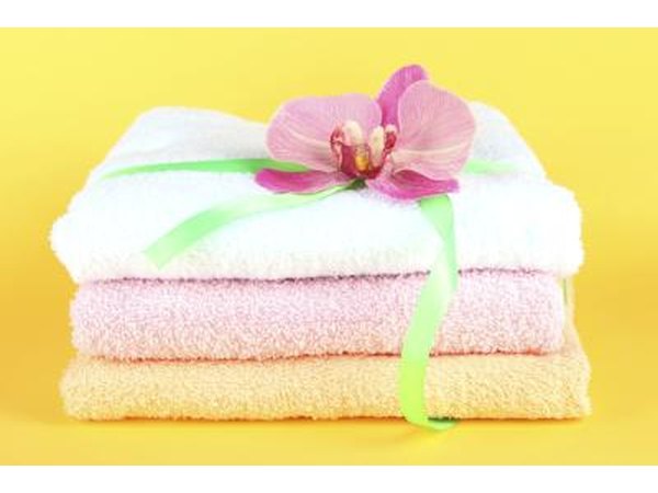 Towels tied with a ribbon