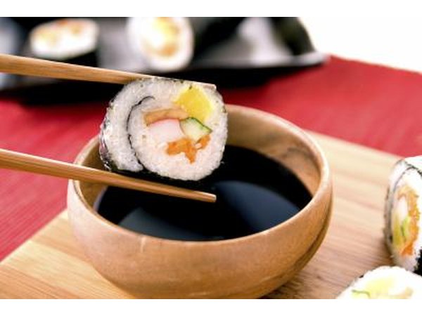 Soybeans and soy sauce have very high levels.