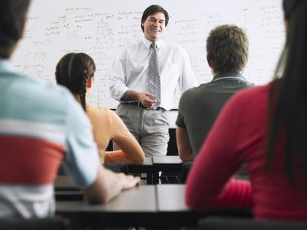 College proffesor with class