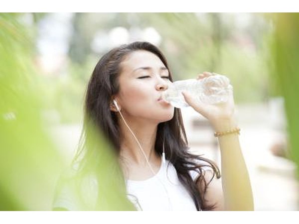 Woman drinking water