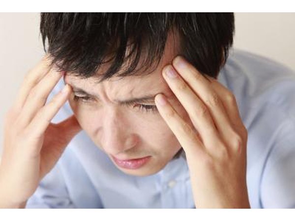 A portrait of a man suffering from anxiety