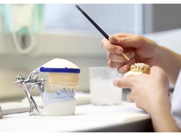 Dental technician at work