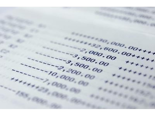 Close-up of accounting paperwork