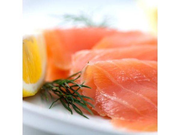 Smoked salmon with lemon and herbs