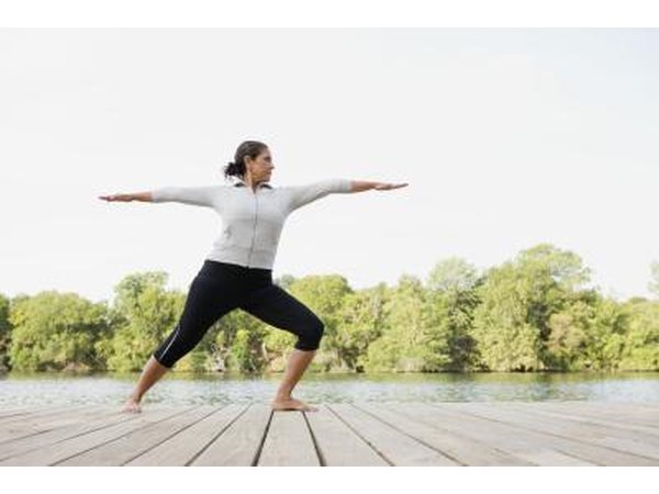 Woman practicing yoga