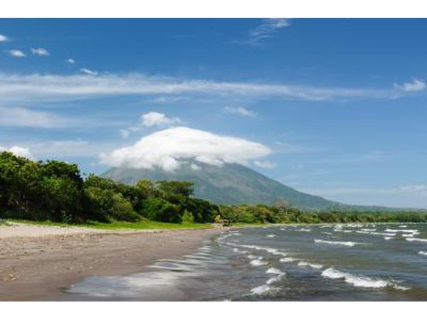 Volcano and ocean in Nicaragua