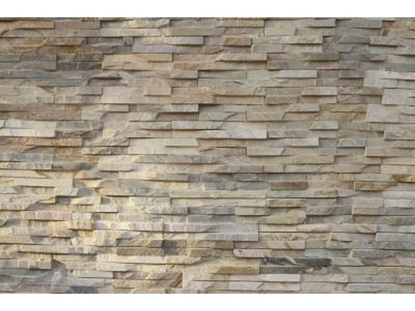 Multi colored brick wall.