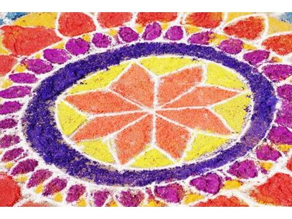 A rangoli pattern must be symmetrical.