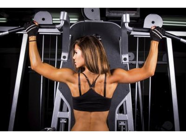 Woman doing chin-ups