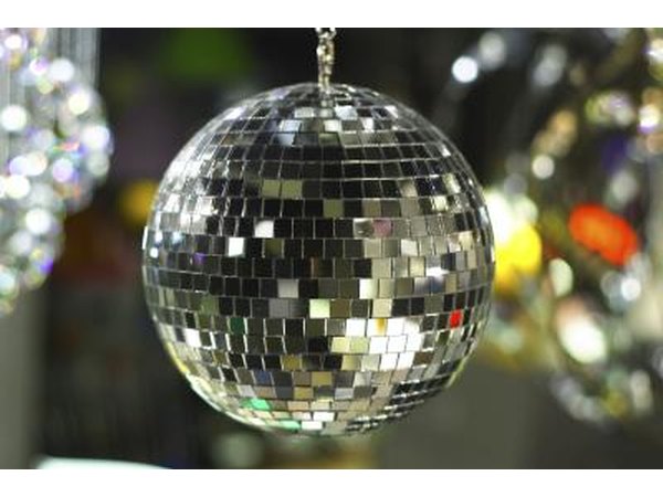 Disco ball hanging from ceiling