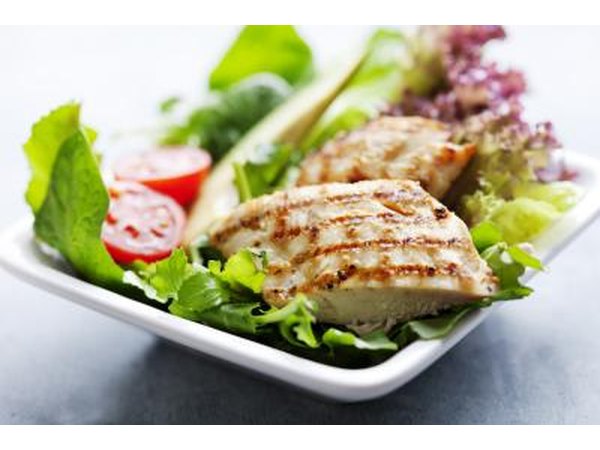 A grilled chicken salad.