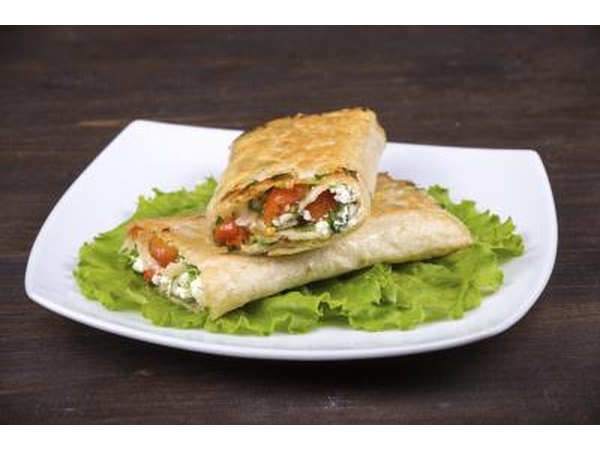 Pita bread wrap.