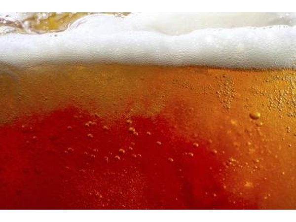 Draft beer detail in glass