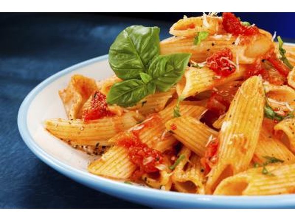 carbohydrate heavy meals like pasta need time to digest