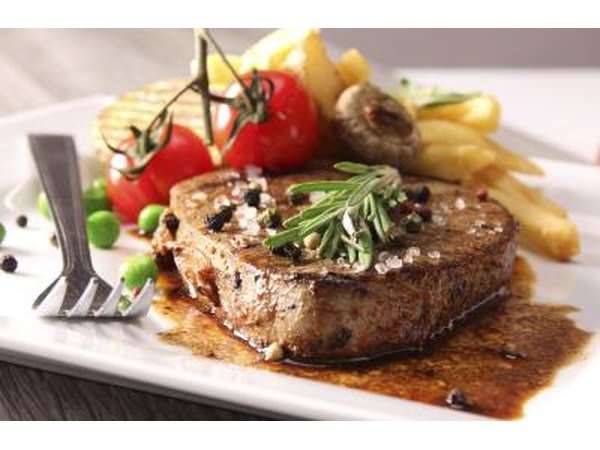 Steak with french fries.