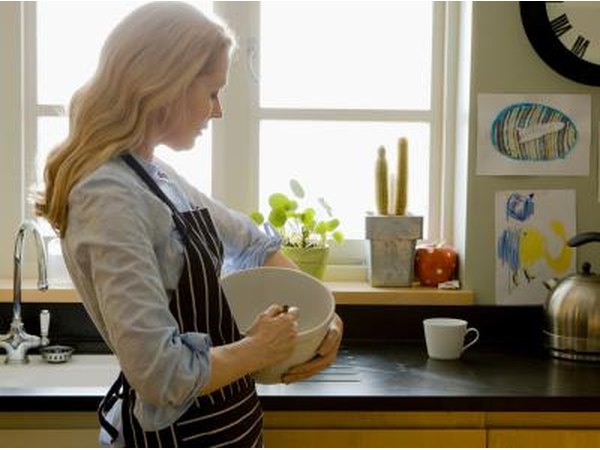 Woman preparing mixture