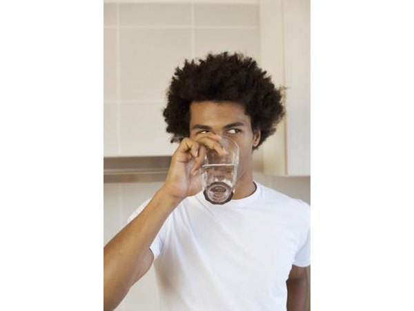 Man drinking water