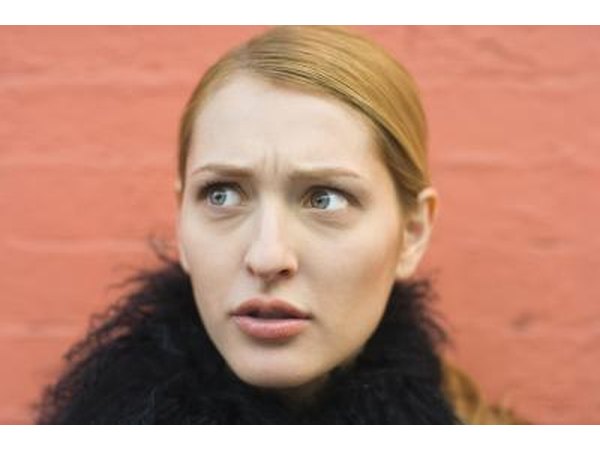 Woman with a confused expression