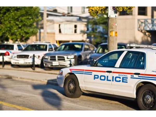 Police station parking lot