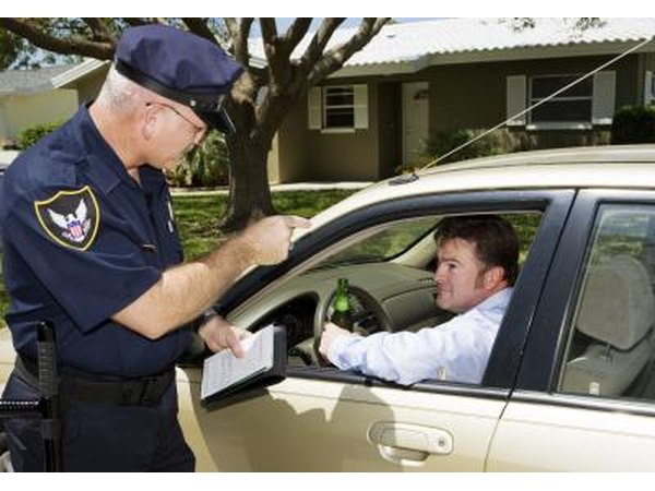 police man with drunk driver