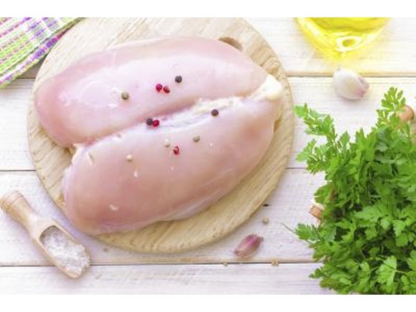 Uncooked chicken breast