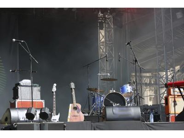 Stage filled with different instruments