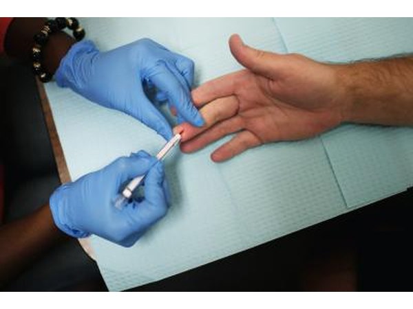 Blood test for patient