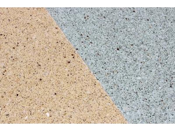 Blue counter top close-up
