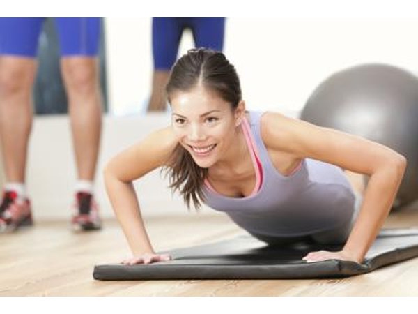 Do as many bench push-ups as you can.