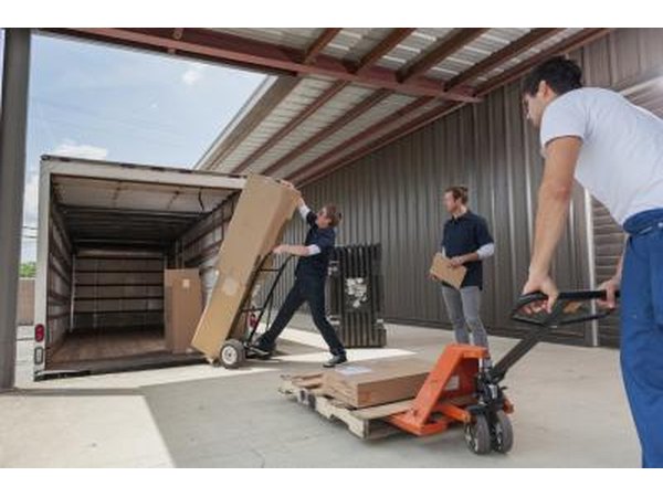 Loading dock workers in action