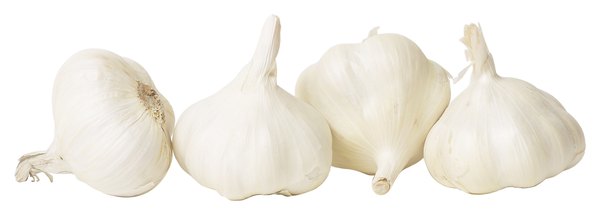 Hemera Technologies/PhotoObjects.net/Getty Images Garlic may be good for humans, but dogs may become ill by consuming too much.
