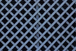 diy lattice fence covering a wall