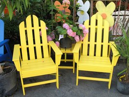 yellow adirondack chairs image by DSL from Fotolia.com