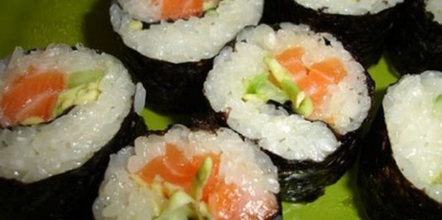 sushi image by Maryna Girard from Fotolia.com Sushi can be a good source of vitamin B and iron.