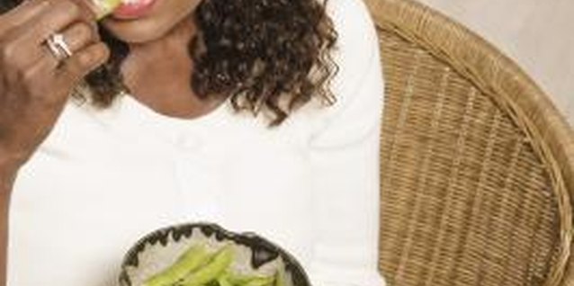 Thinkstock Images/Comstock/Getty Images Soybeans are high in protein but low in saturated fat.