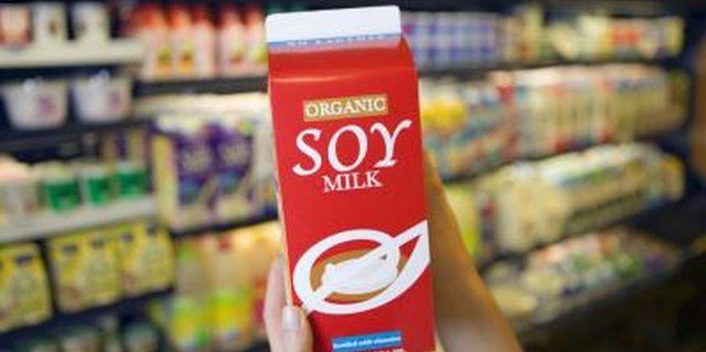 Jupiterimages/Creatas/Getty Images Soy milk is made from soybeans, a legume native to Asia.