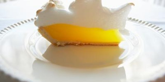 Jupiterimages/Photos.com/Getty Images Eggs are the traditional thickener for lemon pie filling.
