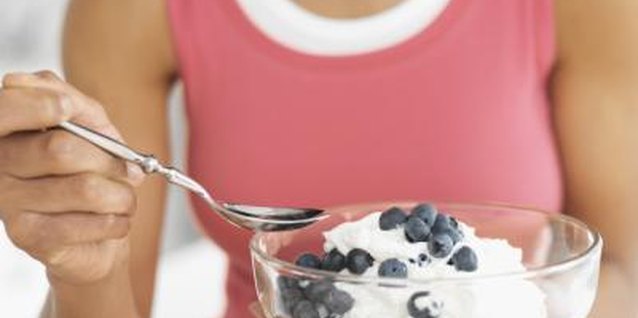 George Doyle/Stockbyte/Getty Images Yogurt is a good source of protein and calcium.