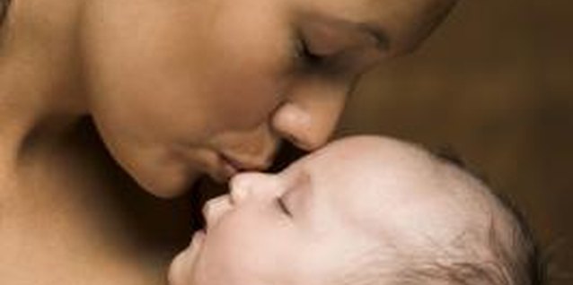 Digital Vision/Digital Vision/Getty Images Protect your newborn from sick family members.