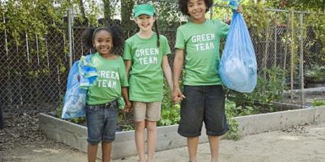 Jupiterimages/Brand X Pictures/Getty Images Cleaning up litter in the neighborhood is something even preschoolers can do.