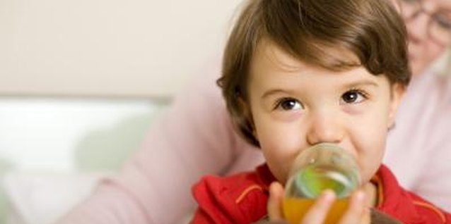 Thinkstock Images/Comstock/Getty Images Keep that juice in your toddler's mouth.