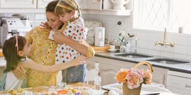 Jupiterimages/BananaStock/Getty Images Give your busy kitchen a fresh, new appearance without breaking your budget.