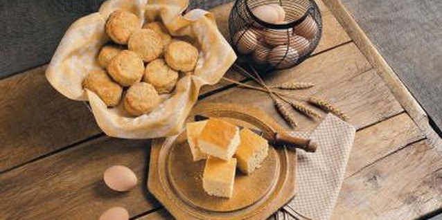 Stockbyte/Stockbyte/Getty Images Corn muffins are a low-fat alternative to deep-fried hush puppies.