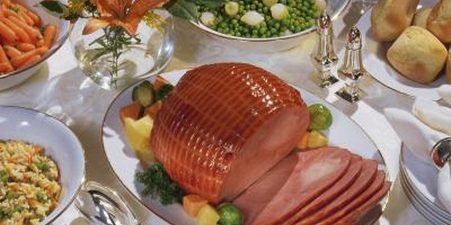 Comstock/Comstock/Getty Images Spiral hams make slicing and serving quick and easy.