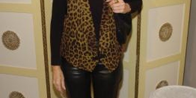 Lawrence Lucier/Getty Images Entertainment/Getty Images Activist Gloria Steinem nails rock chick style with leather and leopard.