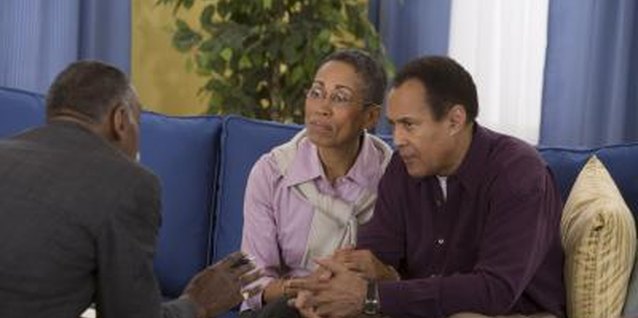 Comstock Images/Comstock/Getty Images Marriage counseling can help couples cope with infidelity.