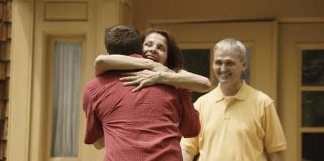 Comstock/Comstock/Getty Images Physical affection can demonstrate that trust is returning.