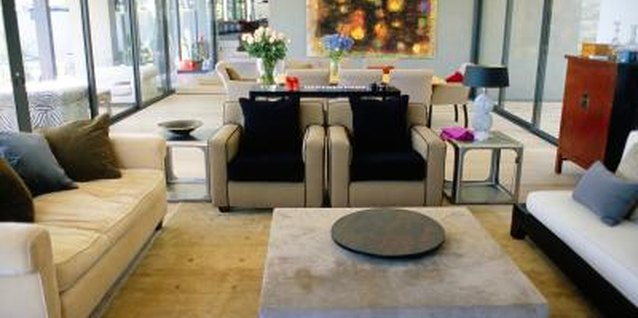 Goodshoot/Goodshoot/Getty Images An oversized abstract painting offers a simple wall treatment with contemporary appeal.